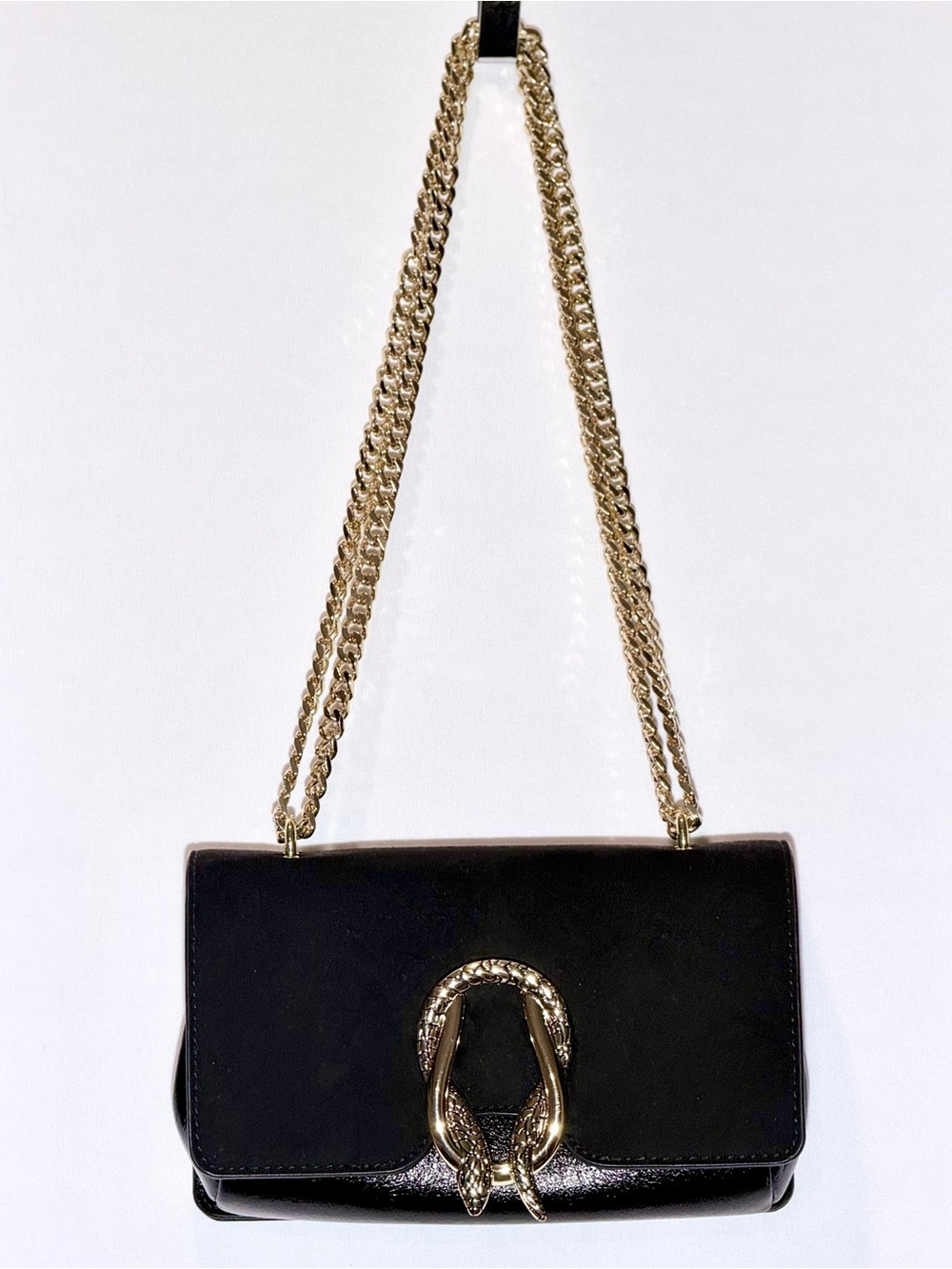 **Express** NWOT Black Bag Crossover/Shoulder Bag with Snake Accent